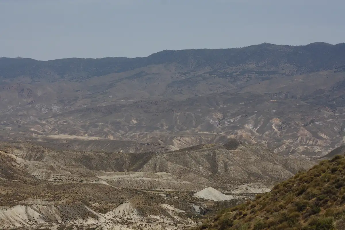 El desierto de Tabernas visto desde la autovía A-92