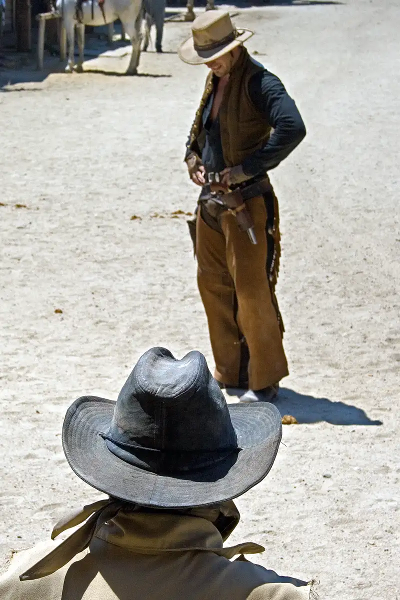 Duelo en la calle principal de Fort Bravo Texas Hollywood